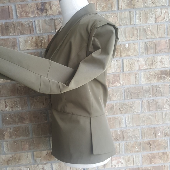 REBECCA MINKOFF Olive Green Jacket - Size 4 - Picture 4 of 8